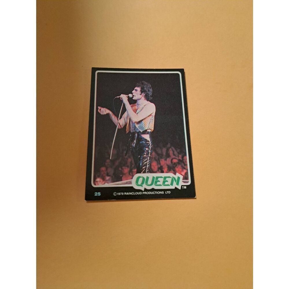 Vintage 1979 Raincloud Productions Queen Trading Card #25 Rock Band Memorabilia
